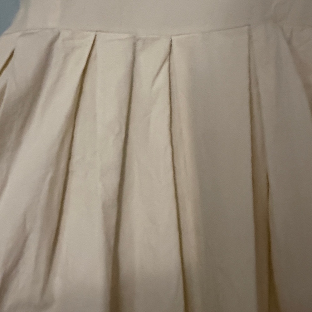 Cream Sleeveless Pleated Midi Dress, size 2‎ - Picture 3 of 6